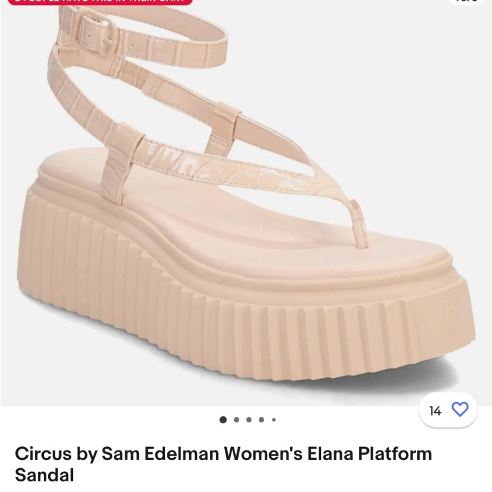 Circus by Sam Elderman 8 cream colored platform ankle strap song